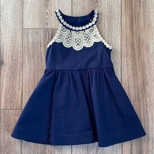 Lilly Pulitzer Size 3 Navy/Gold Dress